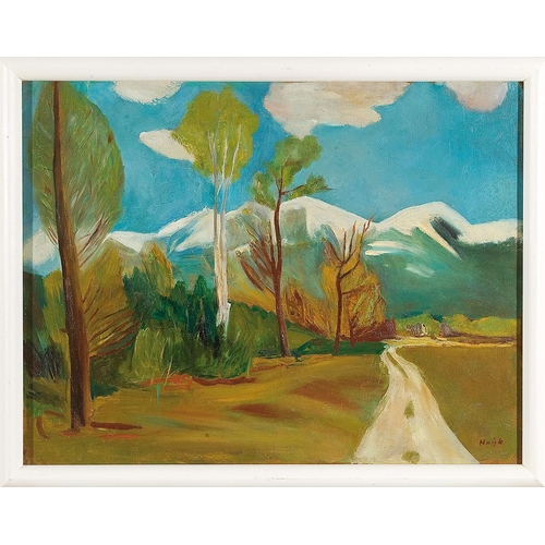 203 - KARL HAUK*   (Klosterneuburg 1898 - 1974 Vienna)  Salzkammergut, around 1950  oil/cardboard, 56,5 x ... 