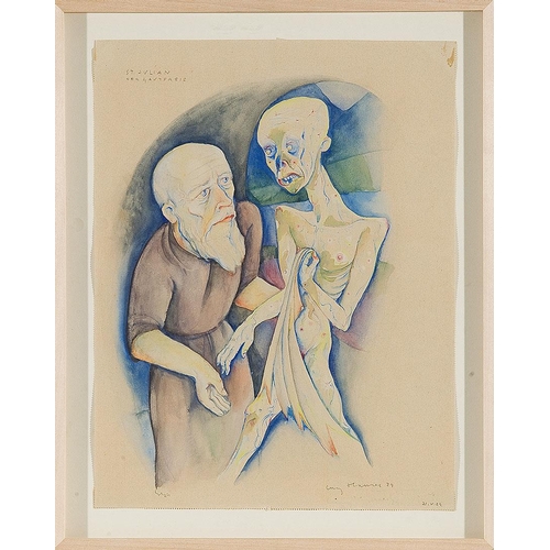 219 - CARRY HAUSER*   (Vienna 1895 - 1985 Rekawinkel)  Saint Julian, 1924  watercolor/paper, 34,7 x 26,6 c... 