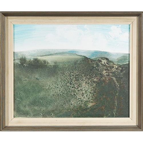 243 - ROBERT SCHÖLLER*   (born 1950 in Ennsdorf)  Landscape, 1980  watercolor/wood, 41,4 x 51 cm  signed S... 