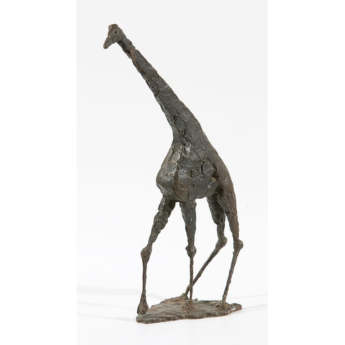 52 - ALOIS HEIDEL*   (Vienna 1915 - 1990 Vienna)  Giraffe, 1951  bronze, 45,5 x 25,5 x 12 cm  monogrammed... 