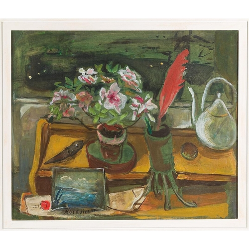 59 - MARIE-LOUISE VON MOTESICZKY*   (Vienna 1906 - 1996 London)  Still Life with Azalea  oil/canvas, 50,6... 