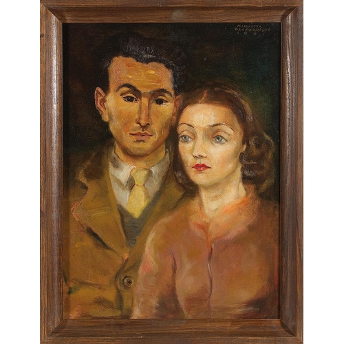 67 - MARGARETE BERGER-HAMERSCHLAG*   (Vienna 1902 - 1958 London)  Joan Gili i Serra with wife  oil/canvas... 