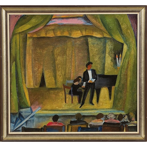 75 - LILJA BUSSE*   (Moscow 1897 - 1958 Berlin)  At the Concert, 1921  oil/canvas, 39,5 x 42,7 cm  signed... 