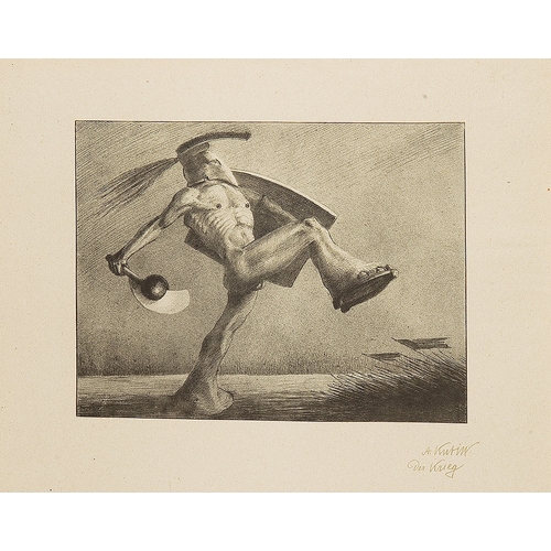 107 - ALFRED KUBIN* (Leitmeritz 1877 - 1959 Wernstein am Inn)Hans von Weber Folder, 190343.5 x 35 cmComple... 