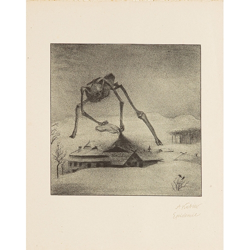 107 - ALFRED KUBIN* (Leitmeritz 1877 - 1959 Wernstein am Inn)Hans von Weber Folder, 190343.5 x 35 cmComple... 