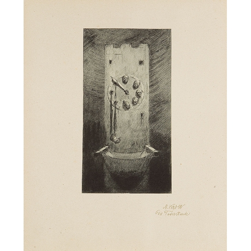 107 - ALFRED KUBIN* (Leitmeritz 1877 - 1959 Wernstein am Inn)Hans von Weber Folder, 190343.5 x 35 cmComple... 