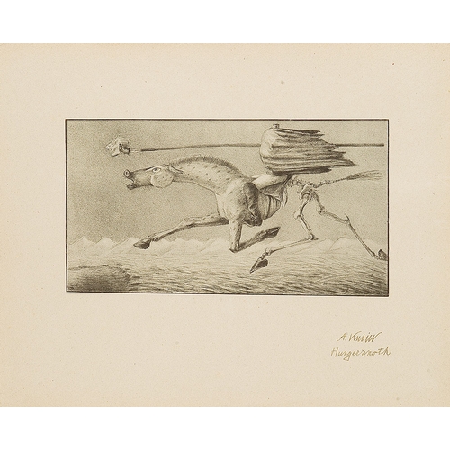 107 - ALFRED KUBIN* (Leitmeritz 1877 - 1959 Wernstein am Inn)Hans von Weber Folder, 190343.5 x 35 cmComple... 