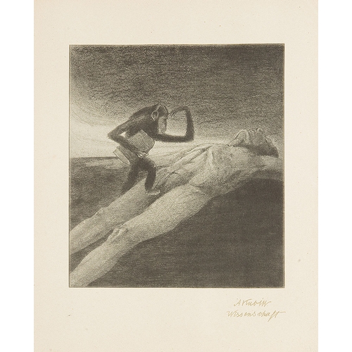 107 - ALFRED KUBIN* (Leitmeritz 1877 - 1959 Wernstein am Inn)Hans von Weber Folder, 190343.5 x 35 cmComple... 