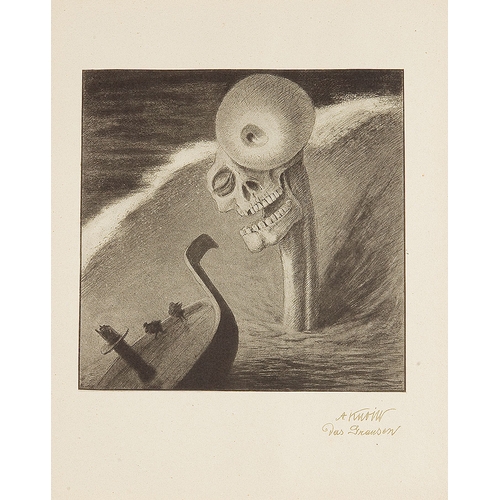 107 - ALFRED KUBIN* (Leitmeritz 1877 - 1959 Wernstein am Inn)Hans von Weber Folder, 190343.5 x 35 cmComple... 