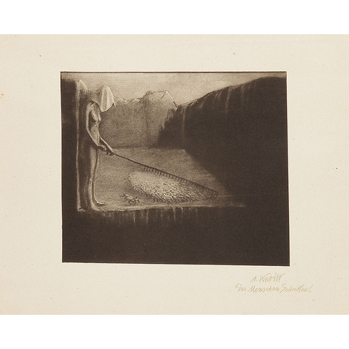 107 - ALFRED KUBIN* (Leitmeritz 1877 - 1959 Wernstein am Inn)Hans von Weber Folder, 190343.5 x 35 cmComple... 