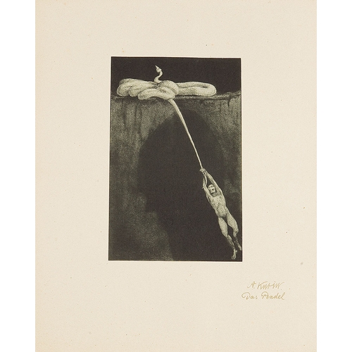 107 - ALFRED KUBIN* (Leitmeritz 1877 - 1959 Wernstein am Inn)Hans von Weber Folder, 190343.5 x 35 cmComple... 