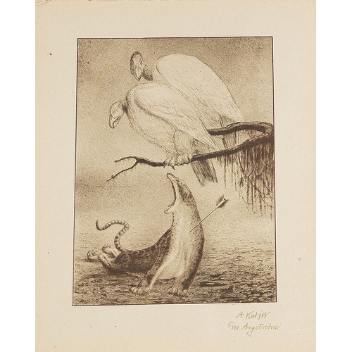 107 - ALFRED KUBIN* (Leitmeritz 1877 - 1959 Wernstein am Inn)Hans von Weber Folder, 190343.5 x 35 cmComple... 