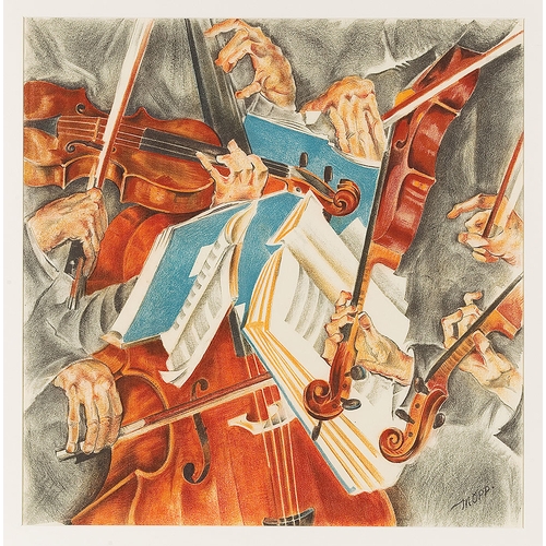 117 - MAX OPPENHEIMER* (Vienna 1885 - 1945 New York)Rosé quartet, 1920color lithography/paper, 65.5 x 64 c... 