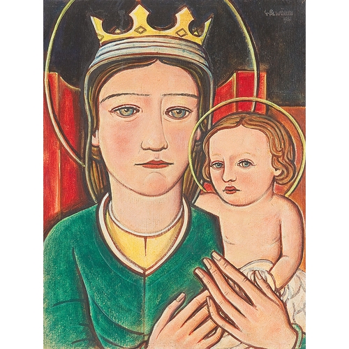 140 - GEORG PHILIPP WÖRLEN* (Dillingen an der Donau 1886 - 1954 Passau)Madonna with Jesus child, 1931oil/c... 