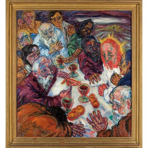 141 - ARTHUR RUDOLPH* (Dresden 1885 - 1959 Dresden)Last Supper, 1916oil/canvas, 107 x 97 cmsigned Art. Rud... 