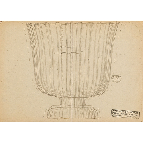 19 - JOSEF HOFFMANN* (Pirnitz 1870 - 1956 Vienna)Cup design for the Wiener WerkstättePencil/paper, 21.2 x... 