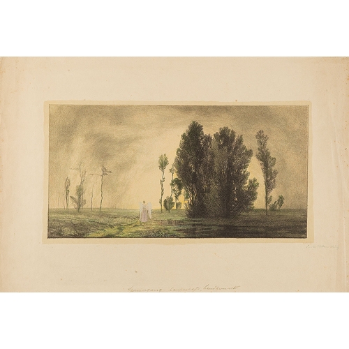 2 - EMILIE MEDIZ-PELIKAN (Vöcklabruck 1861 - 1908 Dresden)Dream landscapelithography/paper, colored, 27.... 