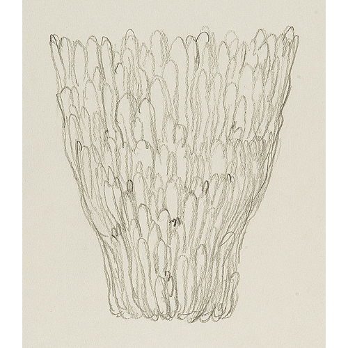 24 - JOSEF HOFFMANN* (Pirnitz 1870 - 1956 Vienna)Design crystal vase for Lobmeyr, 1954pencil/paper, 29.9 ... 