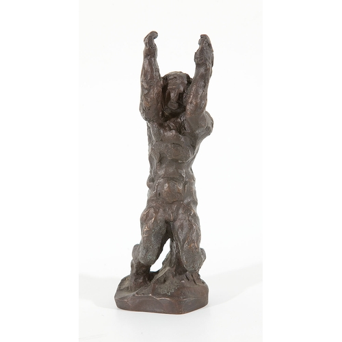 37 - ANTON HANAK (Brno 1875 - 1934 Vienna)Burning man, 1922Disposal Venturi Arte Bologna, bronze, height ... 