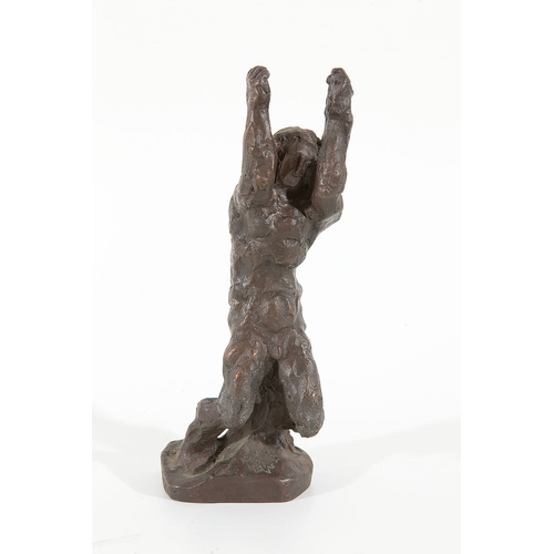 37 - ANTON HANAK (Brno 1875 - 1934 Vienna)Burning man, 1922Disposal Venturi Arte Bologna, bronze, height ... 