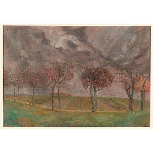 4 - EMILIE MEDIZ-PELIKAN(Vöcklabruck 1861 - 1908 Dresden)Autumn wind, 1907pastel/paper, 43 x 63 cmsigned... 