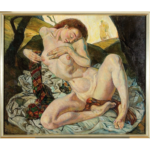 59 - ARTHUR BRUSENBAUCH* (Pressburg 1881 - 1957 Abtsdorf am Attersee)Seated Nude, around 1919oil/canvas, ... 