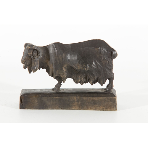 81 - FRANZ BARWIG THE ELDER (Schönau near Neutitschein 1868 - 1931 Vienna)Ram, around 1910wood, 11 x 15 x... 