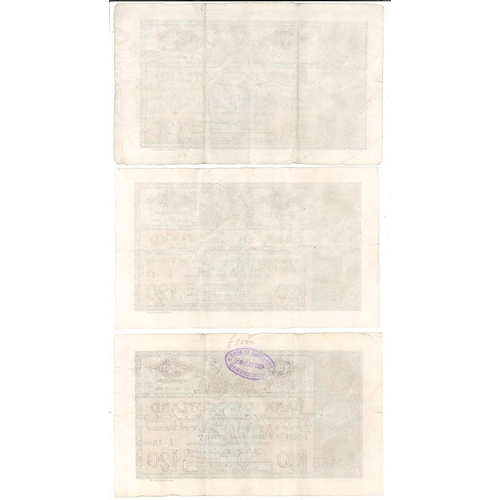 106 - Banknotes; Scotland; Bank of Scotland; 1958 £20 notes dated 21 March, 25 March, and 27 March, genera... 