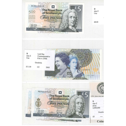 130 - Banknotes; Scotland; Royal Bank of Scotland; 1969-2012 mixed seln. comprising £1 (10), £5 (8), £10 (... 