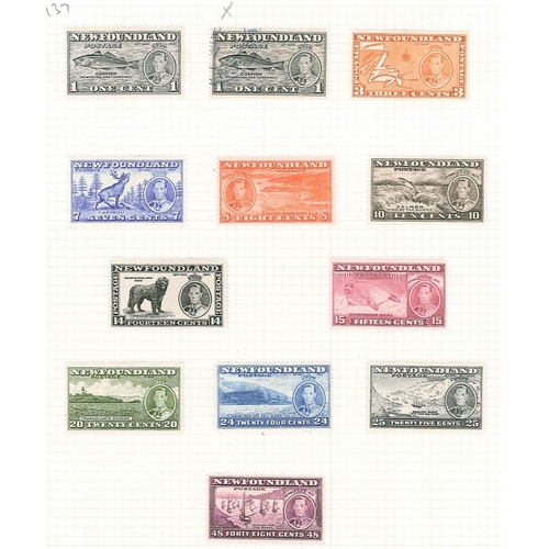 211 - Canada; Newfoundland; 1932-37 m.m. on three pages inc. 1932 (Jan.) set (12), 1937 long Coronation se... 