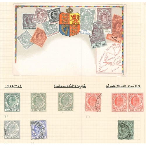 347 - Gibraltar; 1886-1951 m. & u. colln. on pages, with 1886-87 2d g.u., 4d u. (short corner), 1889-96	se... 