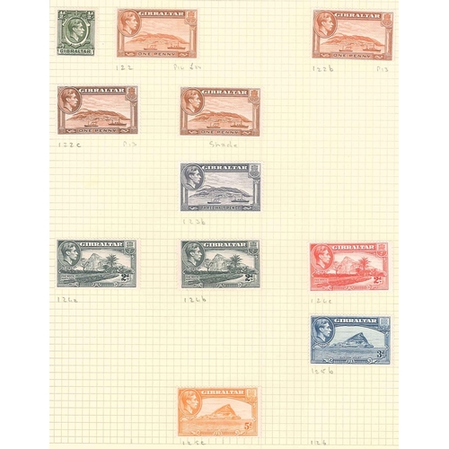 347 - Gibraltar; 1886-1951 m. & u. colln. on pages, with 1886-87 2d g.u., 4d u. (short corner), 1889-96	se... 