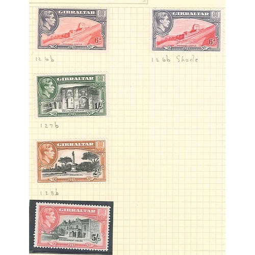 347 - Gibraltar; 1886-1951 m. & u. colln. on pages, with 1886-87 2d g.u., 4d u. (short corner), 1889-96	se... 