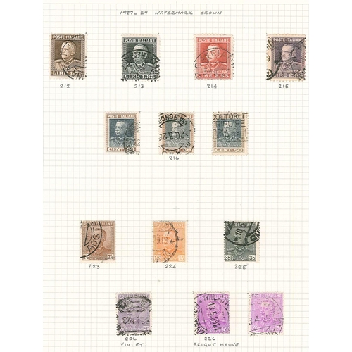 371 - Italy; 1863-1981 colln. of used mainly defins on pages with better values e.g. 1863-65 60c (2), 2l, ... 