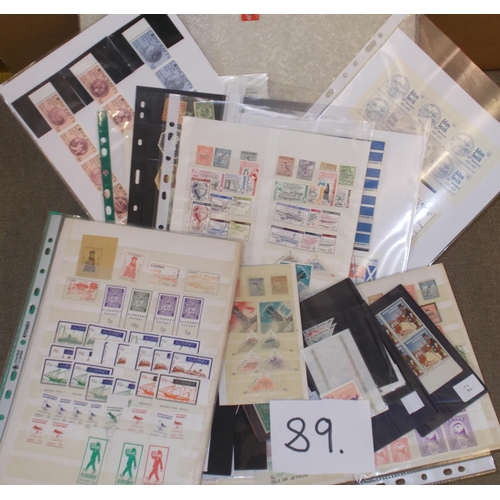 89 - Collections; Cinderellas; flat box with crests etc. (c.460, much from early 1900s), postal stationer... 