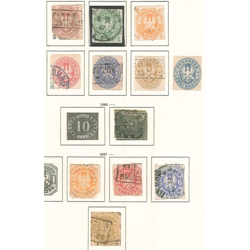 313 - German States; Prussia; 1850-67 comprehensive seln. of mainly used on two pages, poor to fine (24)