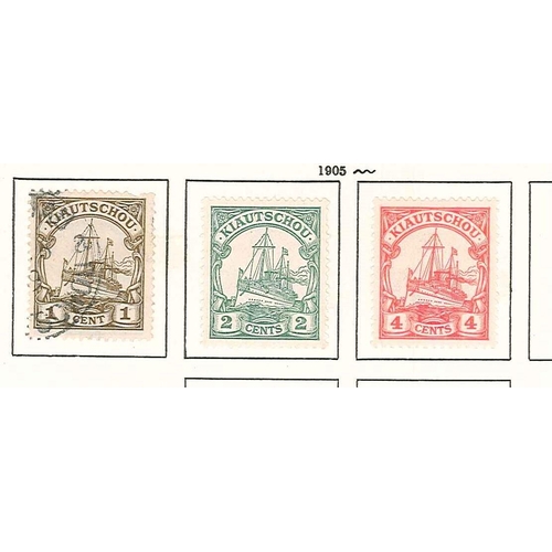 336 - German Colonies and Post Offices Abroad; Kiaochow; 1900-05 seln. on two pages, mainly mint, with 190... 