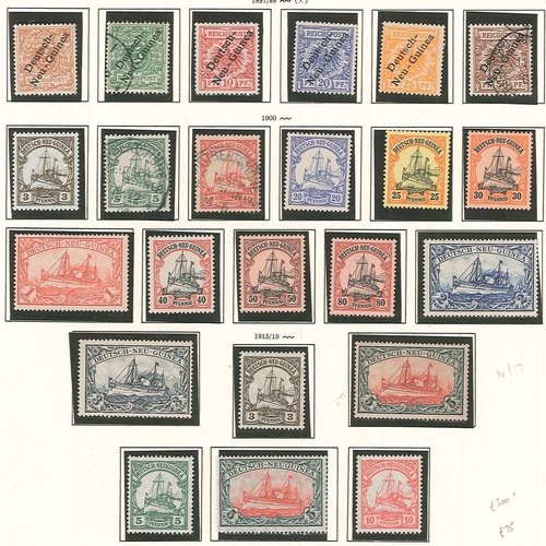 340 - German Colonies and Post Offices Abroad; New Guinea; 1897-99 set (6) mixed m.m./u., 1901 set (13, al... 