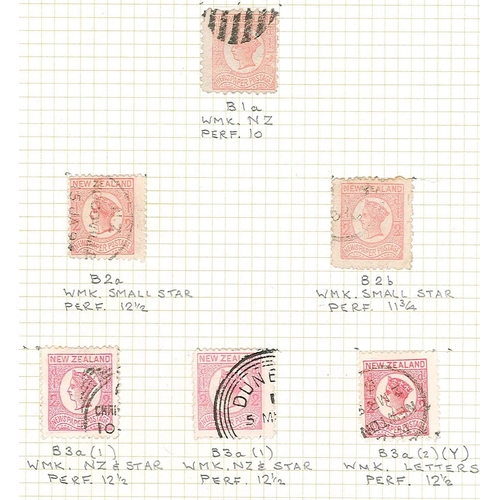 407 - New Zealand; 1873-92 ½d Newspaper Stamp with wmk. NZ (1), Small Star (2), and NZ/Star (3), all g./f.... 