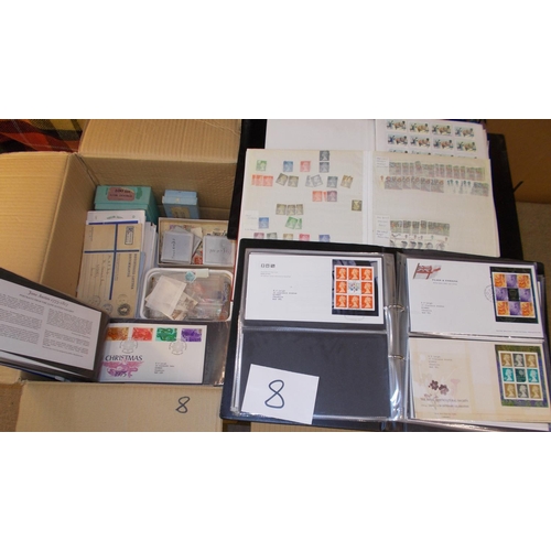 8 - Collections and Mixed Lots; Two heavy cartons with 15 assorted albums/stockbooks of world stamps, in... 