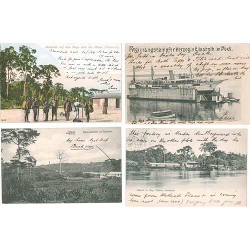 332 - German Colonies and Post Offices Abroad; Cameroun; 1905-10 interesting selection of 24 picture postc... 