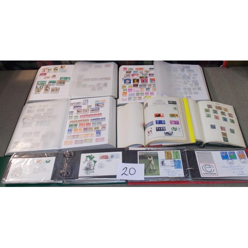 20 - Collections and Mixed Lots; Box with three large stockbooks of m. & u. world stamps, wide range of p... 