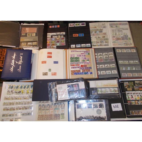 602 - United Kingdom Collections and Mixed Lots; box with 2 stockbooks/binders of mint decimal/pre-decimal... 