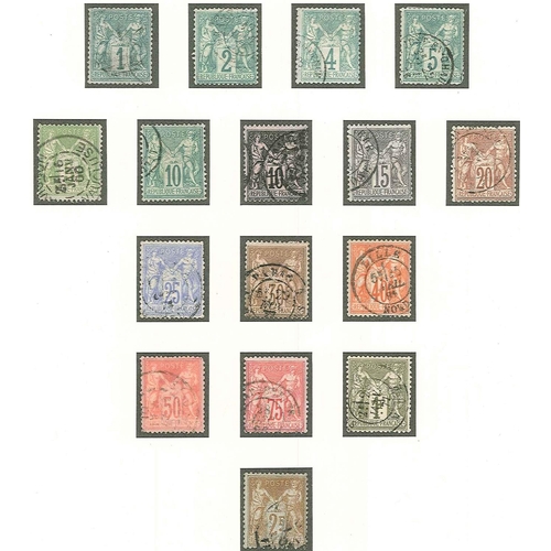 292 - France; 1876-1900 useful selection of Peace & Commerce type inc. 1876-85 “N under B” basic set (12) ... 