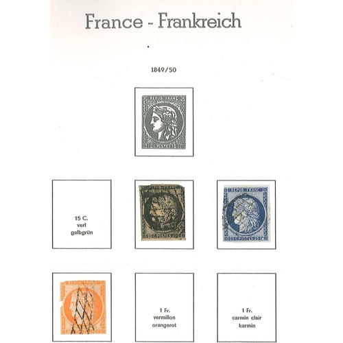 291 - France; 1849-1980 almost entirely used collection in Lighthouse printed album, with later issues up ... 