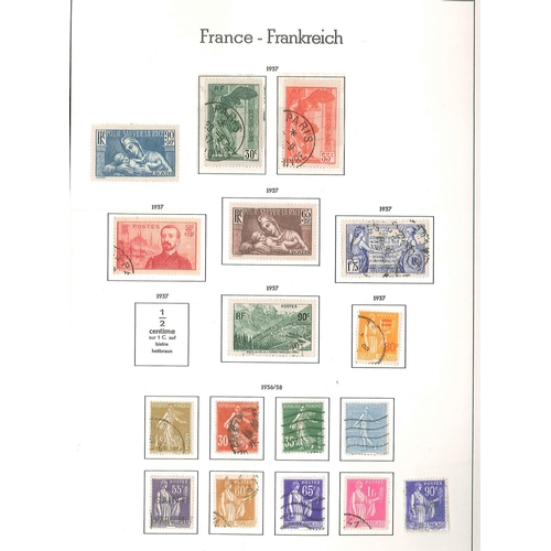 291 - France; 1849-1980 almost entirely used collection in Lighthouse printed album, with later issues up ... 