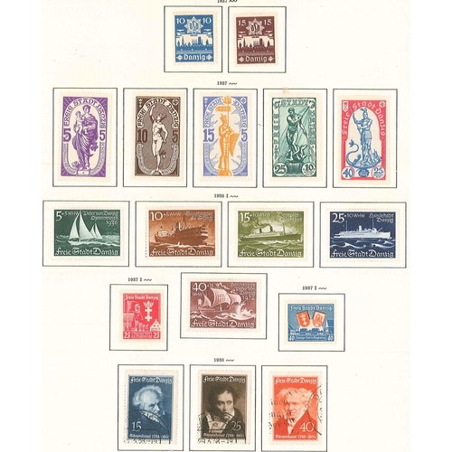 287 - Danzig; 1920-39 quite comprehensive collection on old printed pages, mixed mint and used, the majori... 