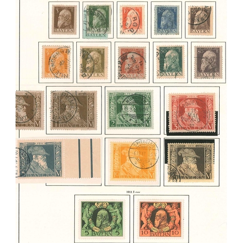 306 - German States; Bavaria; 1849-1920 collection on old pages, majority used, inc. 1850-58 18k poor u., ... 