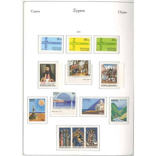 286 - Cyprus; 1964-96 u.m. collection in KA-BE hingeless album, apparently all in sets, and with complete ... 