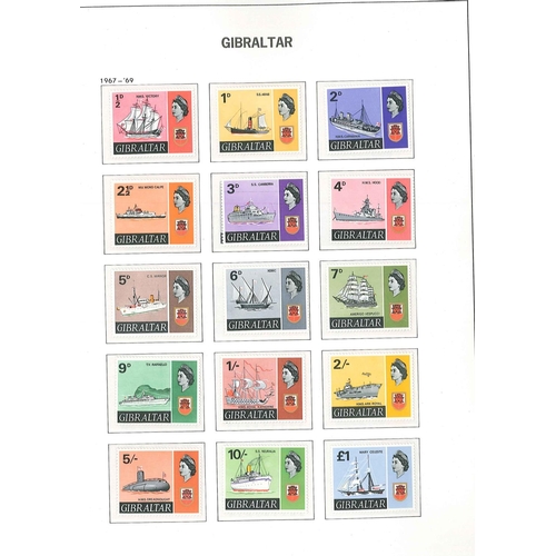 348 - Gibraltar; 1953-2002 mainly u.m. collection in two Davo hingeless albums (slightly different styles,... 